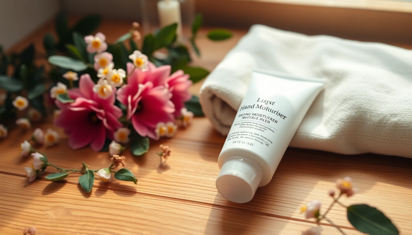 Hydrate your skin with a premium hand moisturiser, featuring natural ingredients and elegant packaging.