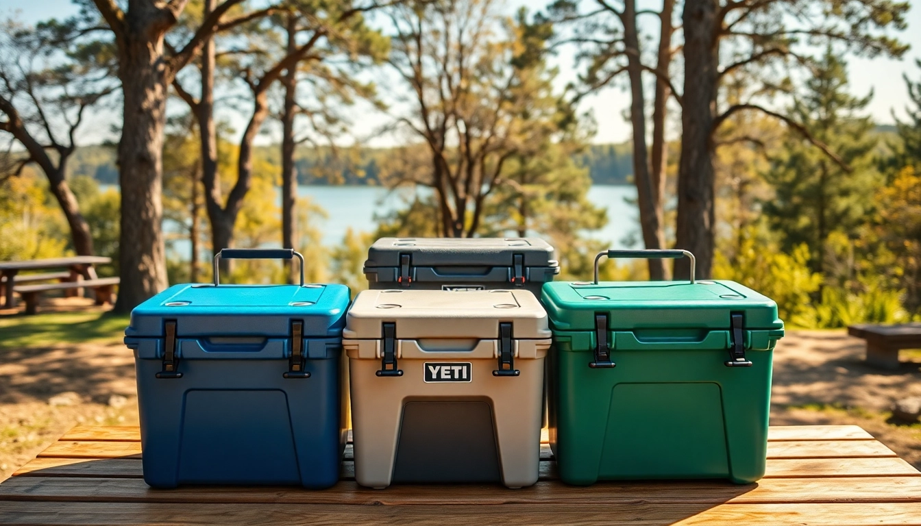 Highlighting affordable yeti cooler alternatives on a picnic table amidst nature's beauty.