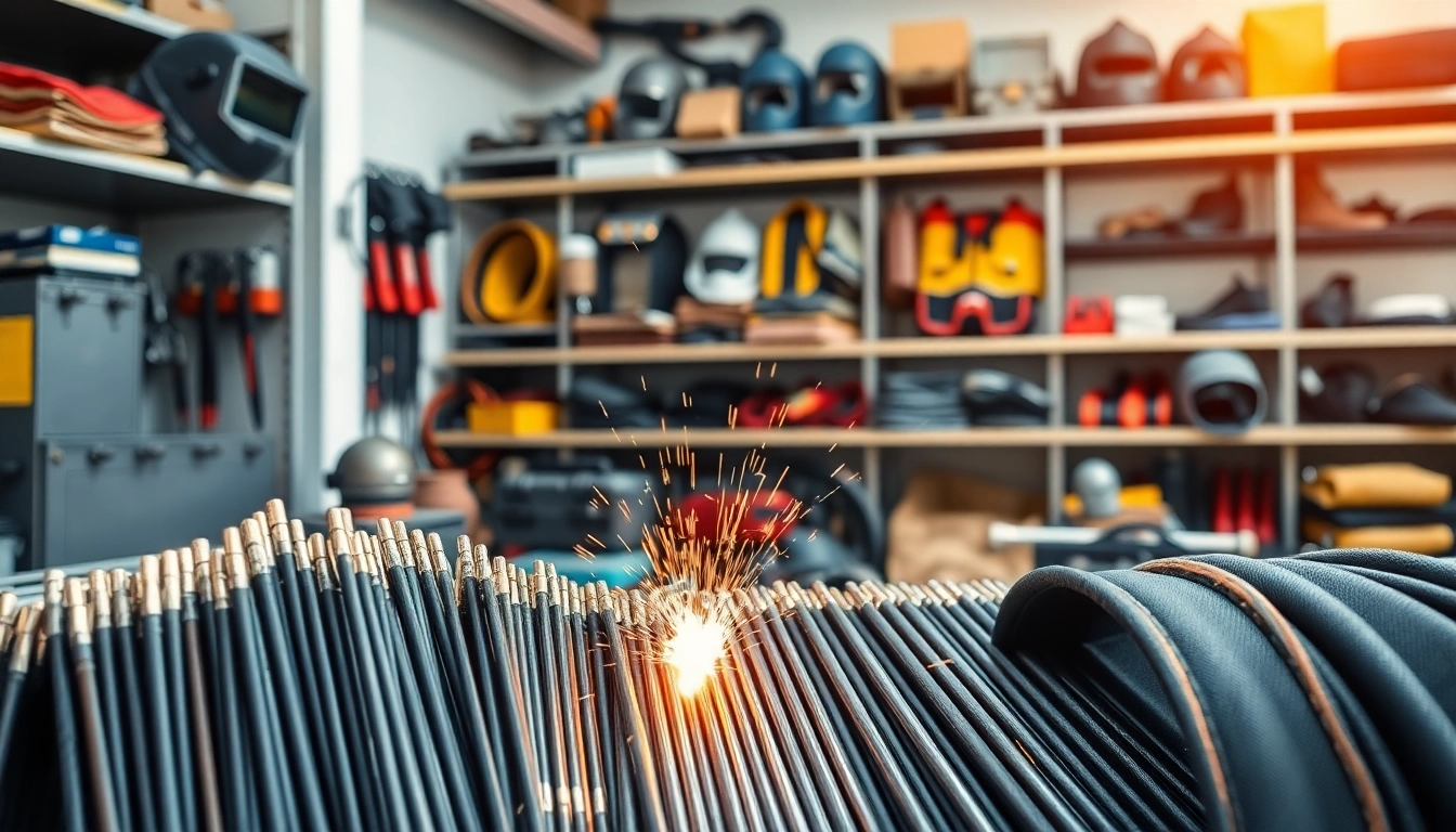 Find welding supplies near me in a bustling industrial workshop filled with professional equipment.