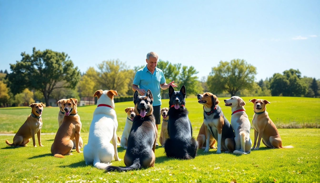 Engaged dog training session in Irvine showcasing skilled training techniques for happy dogs.