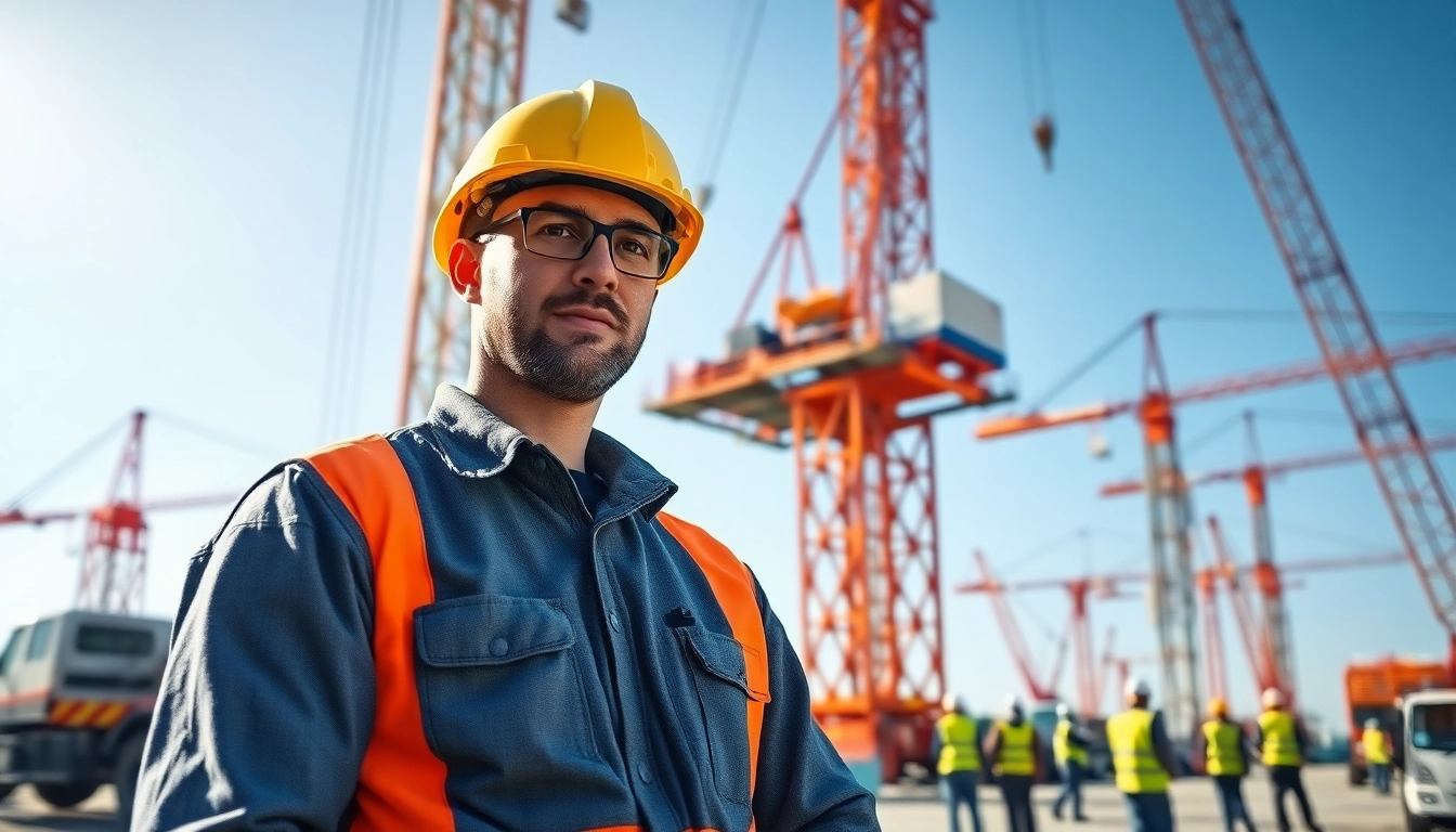 NVQ Level 4 Crane supervisor answers providing guidance at a construction site.