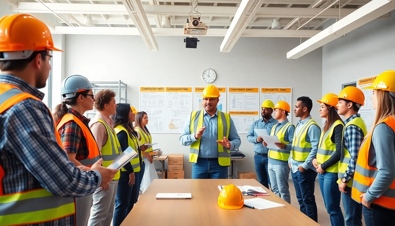 Engaging construction safety training Colorado session highlighting hands-on learning and safety measures.