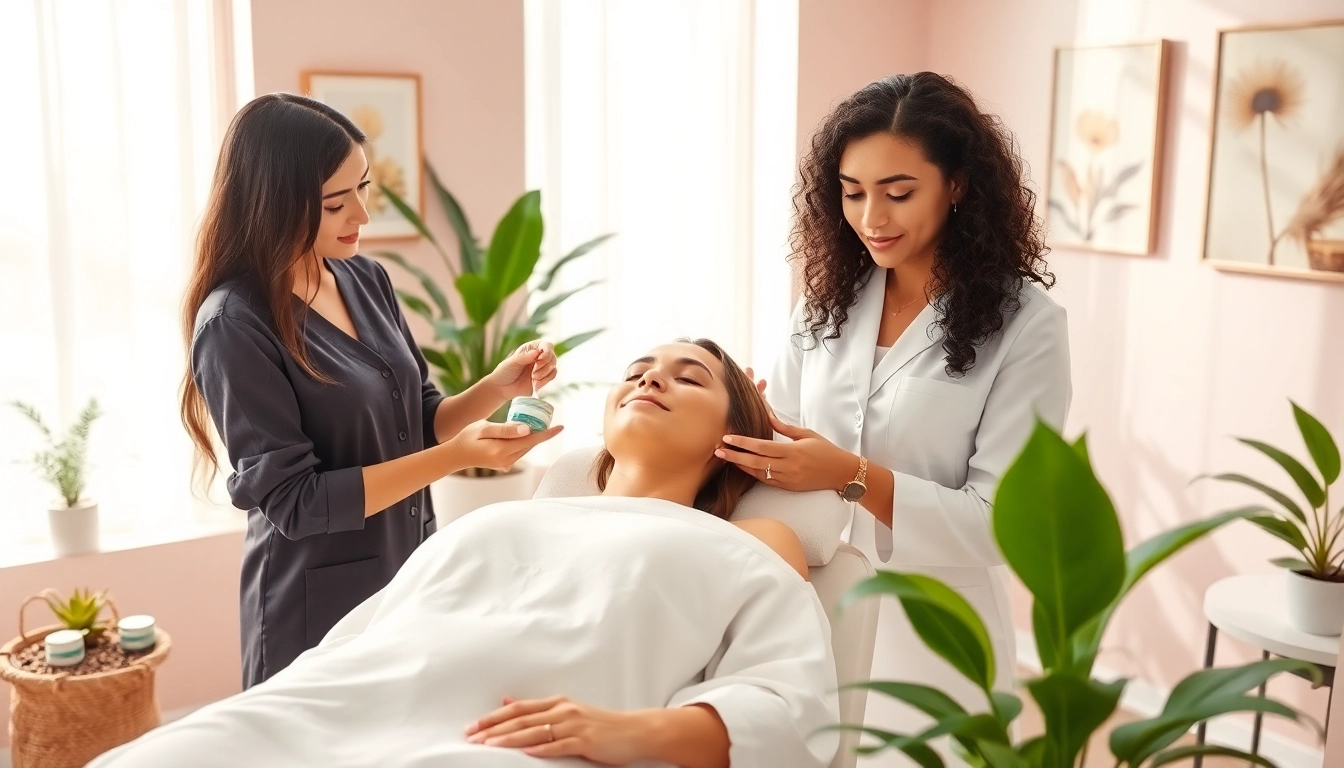 Enhancing beauty through professional skincare treatments in a serene spa.