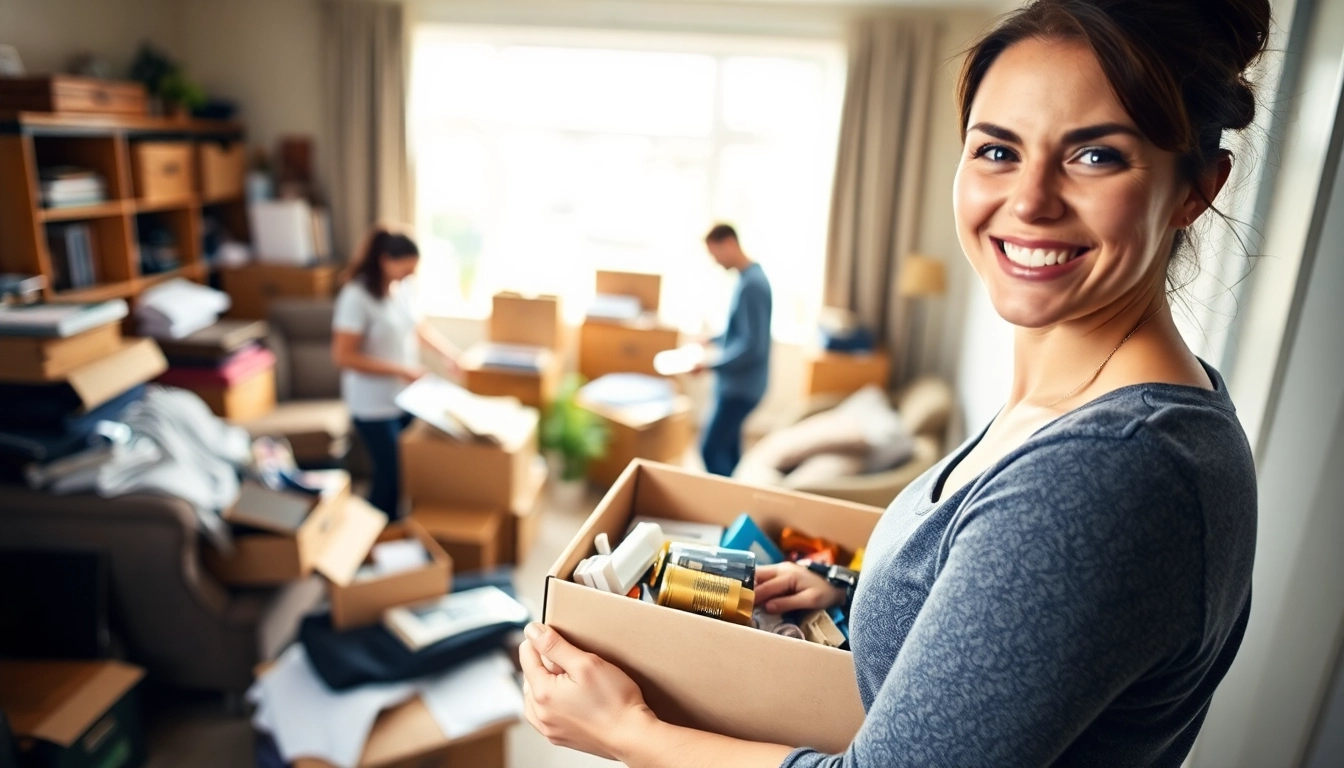 Efficient house clearance Sheffield service team organizing household items with care.