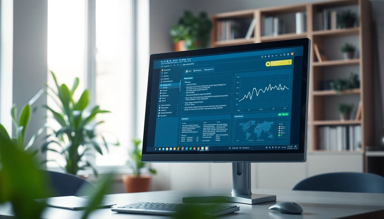 Analyze text using an advanced ai detector software in a modern office setting.