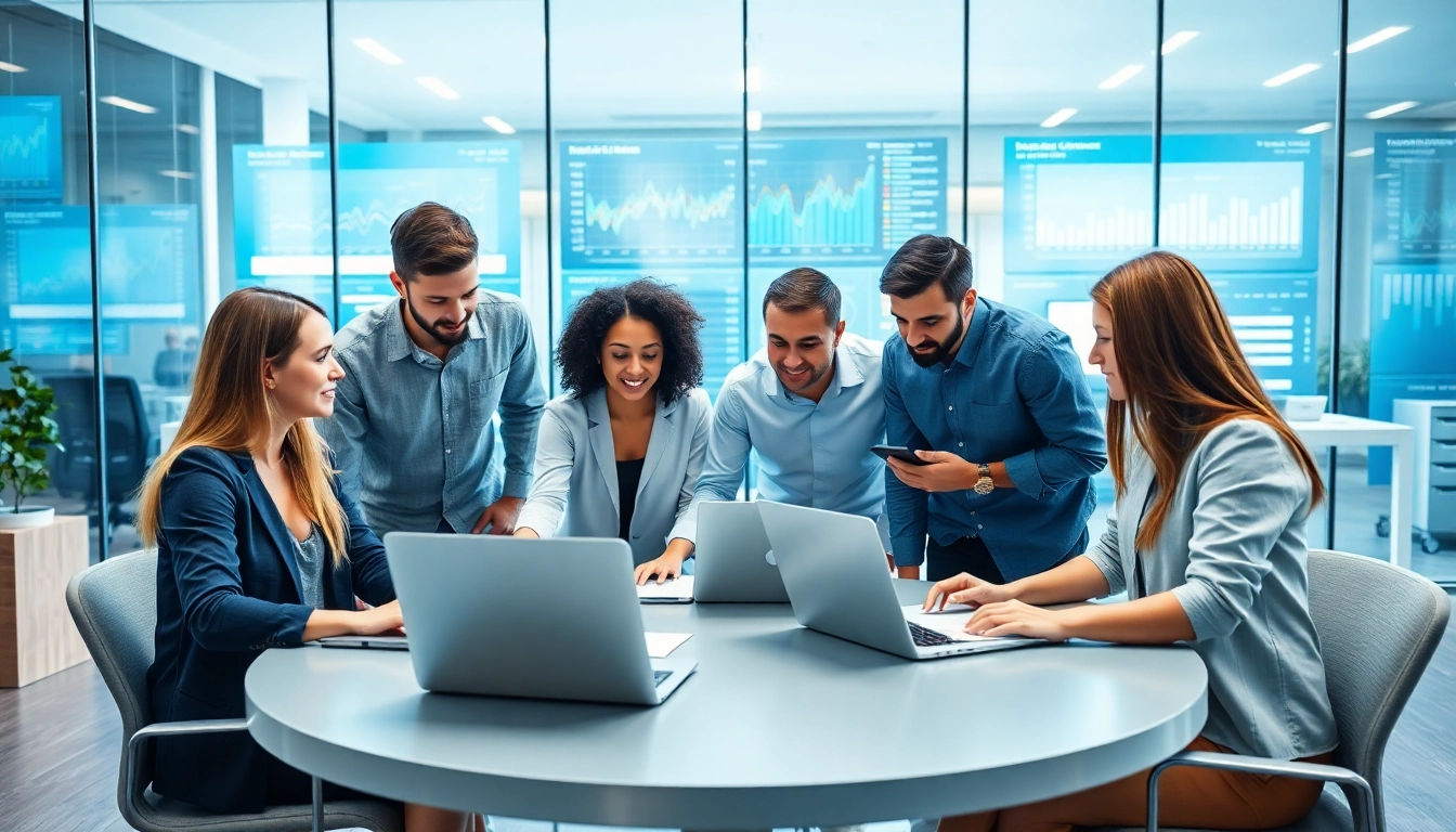 Team implementing managed IT service solutions with a focus on technology and collaboration.