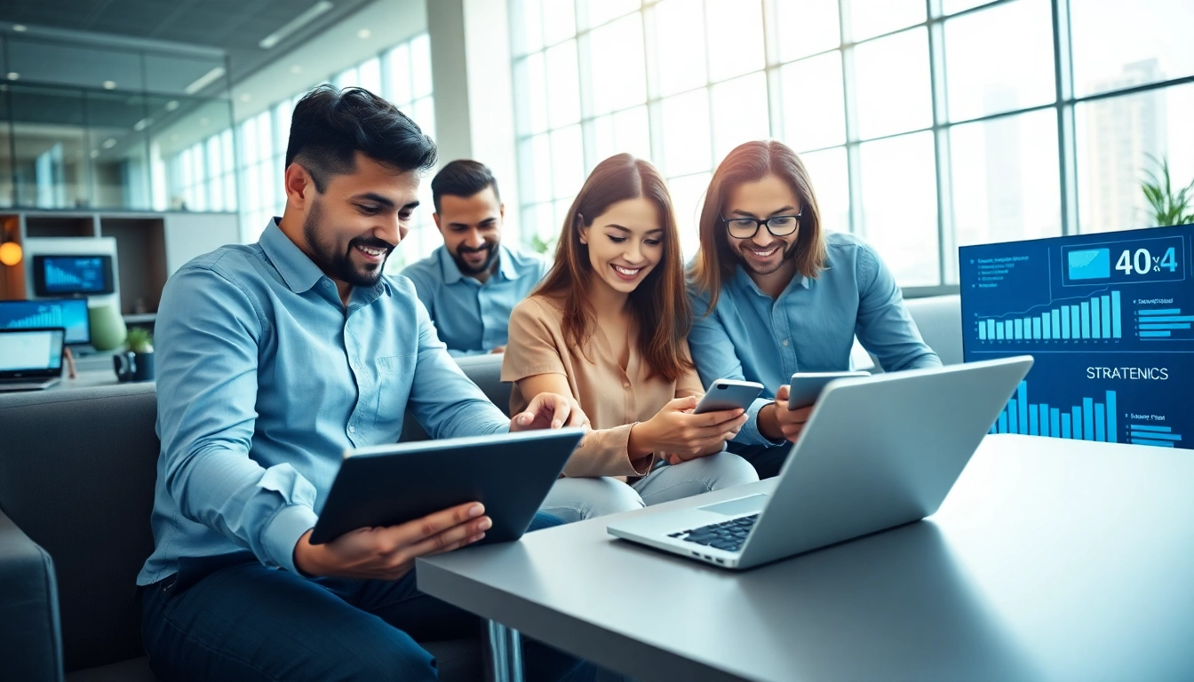 Illuminate the meaning behind alphabet inc mission statement with a diverse team collaborating in a modern office setting.