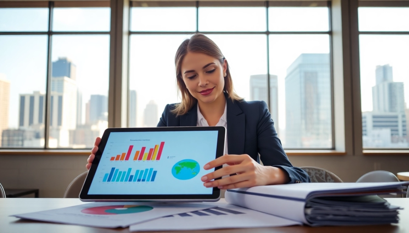 Analyze ai prompts for competitive intelligence through data visualization in a modern office.