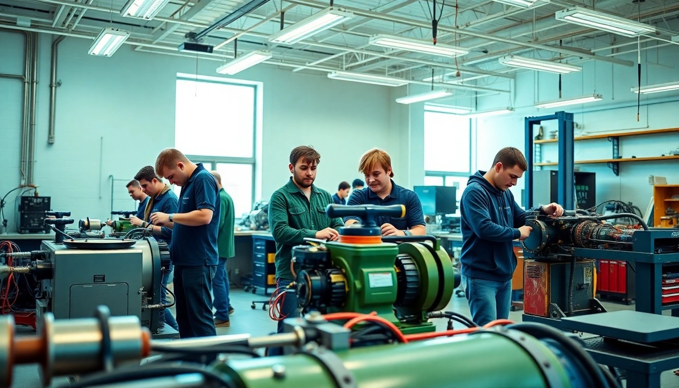 Enthusiastic students at a trade school in Tennessee learning hands-on skills for careers in various trades.