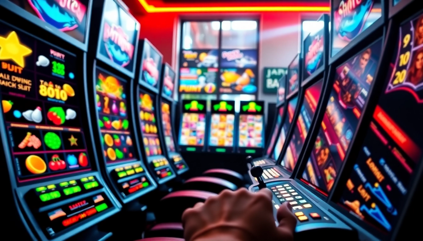 Main features of batman138 Slot showcased with vibrant slot machine elements in an engaging gaming setup.
