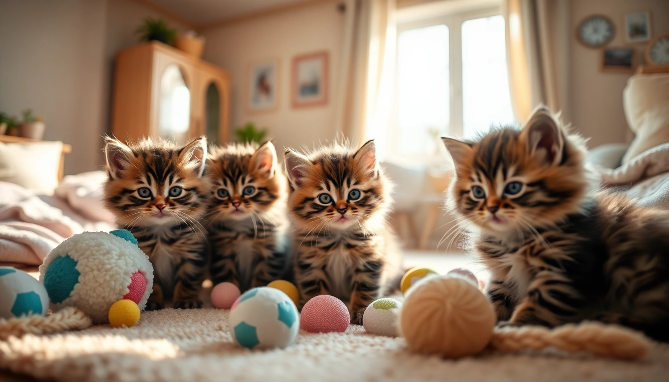 Maine Coon kittens for sale Bay Area playfully interacting in an inviting indoor setting.