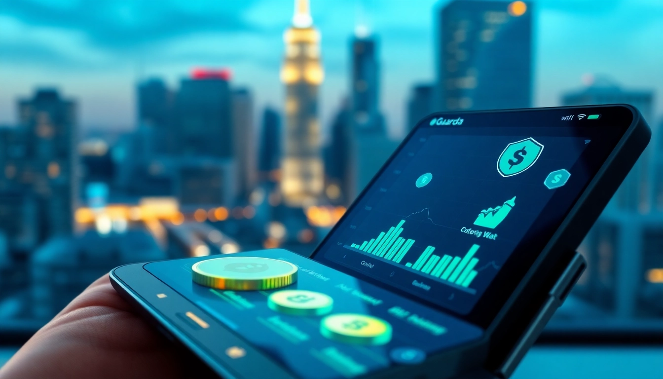 View a guarda wallet showcasing secure cryptocurrency assets in a modern digital setting