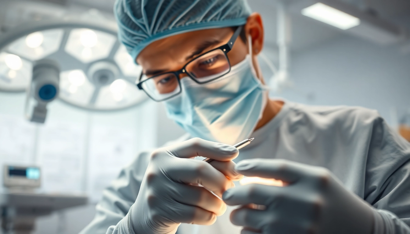 Schönheitschirurgie Braunschweig: Professioneller Chirurg führt ästhetische Behandlung durch.