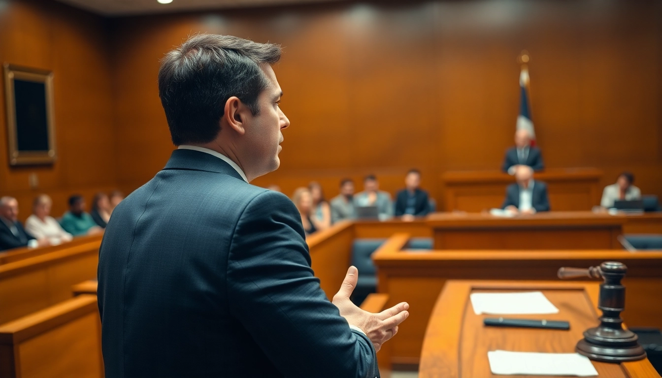 Tampa Criminal Attorney presenting a case in a courtroom, exemplifying legal professionalism.