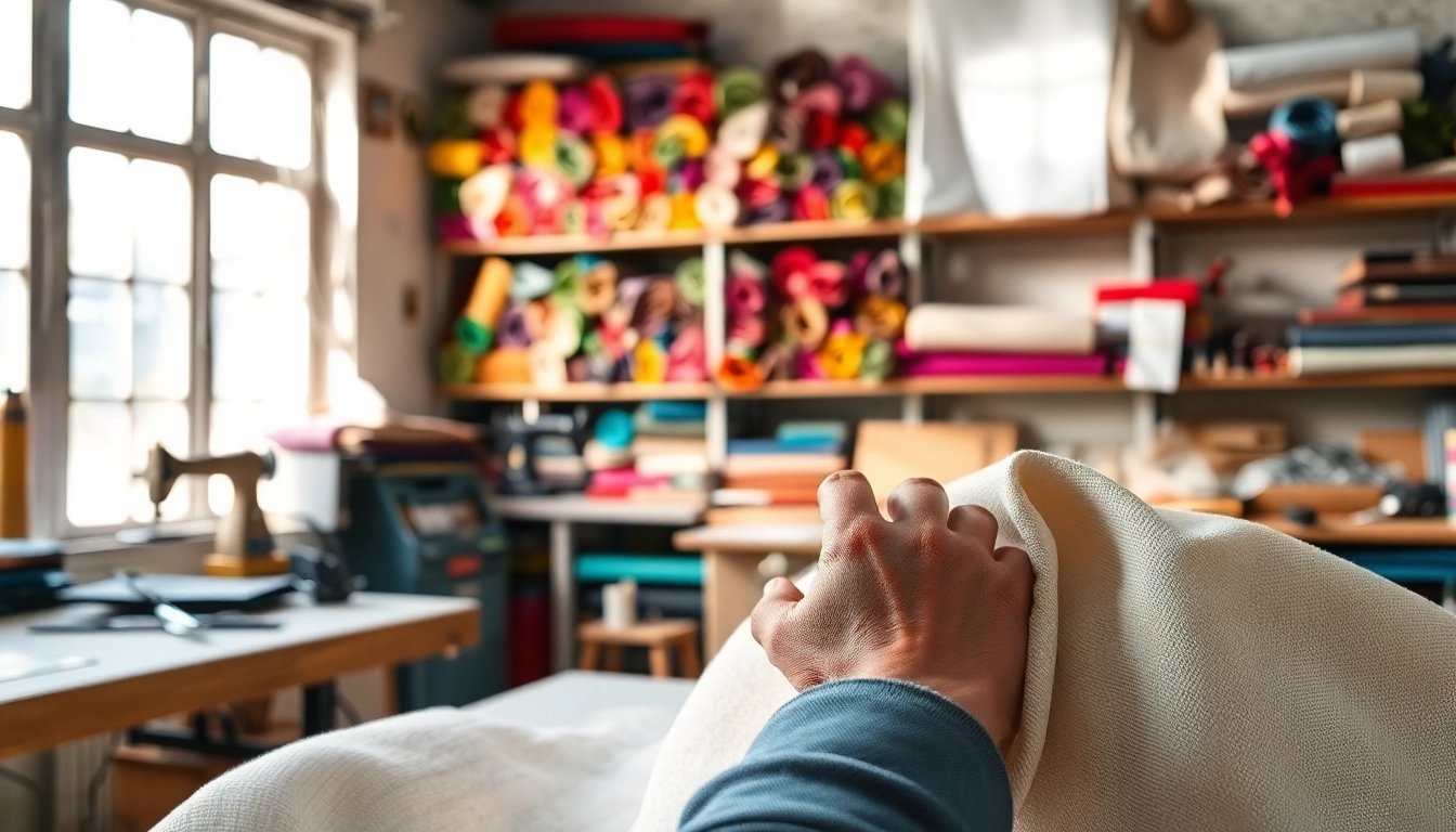 Verken canvas stoffen in een ambachtelijke omgeving met rijke texturen en kleuren.