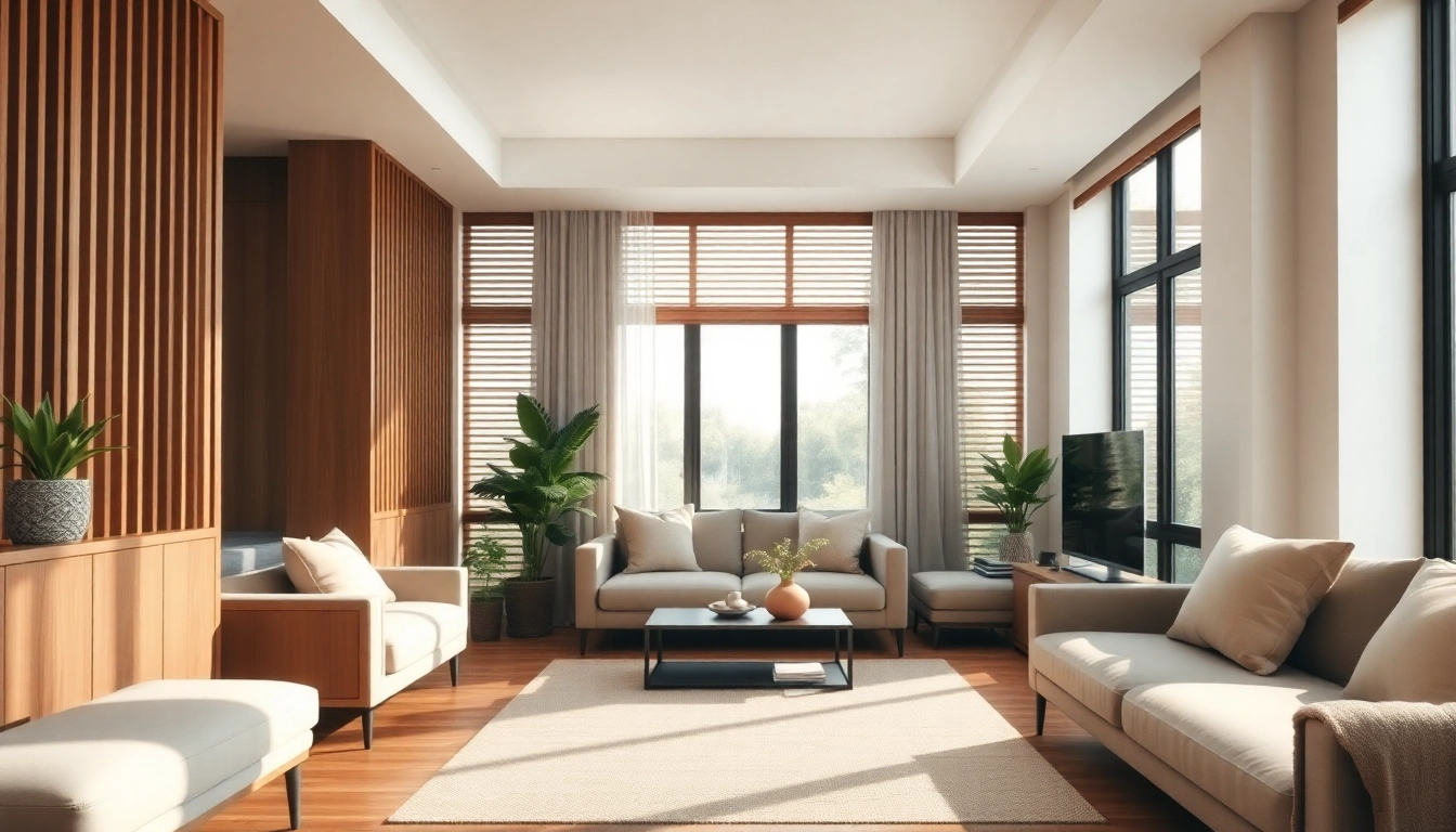 Enhance your space with wall slats, capturing modern design in a cozy living room setting.