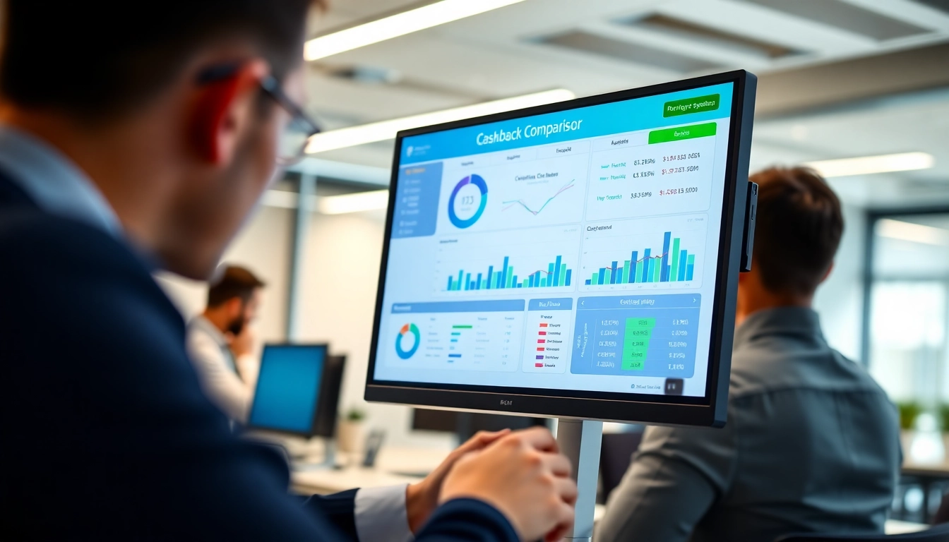 Utilizing the best cashback comparison tool on a digital dashboard for effective savings.